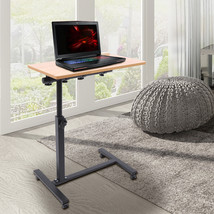 Rolling Laptop Stand Computer Desk Portable Pc Bed Table Height Adjustable - £71.21 GBP