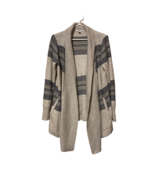 Old Navy Womens Cardigan Sweater Gray Striped Long Sleeve Open Front Poc... - £13.40 GBP