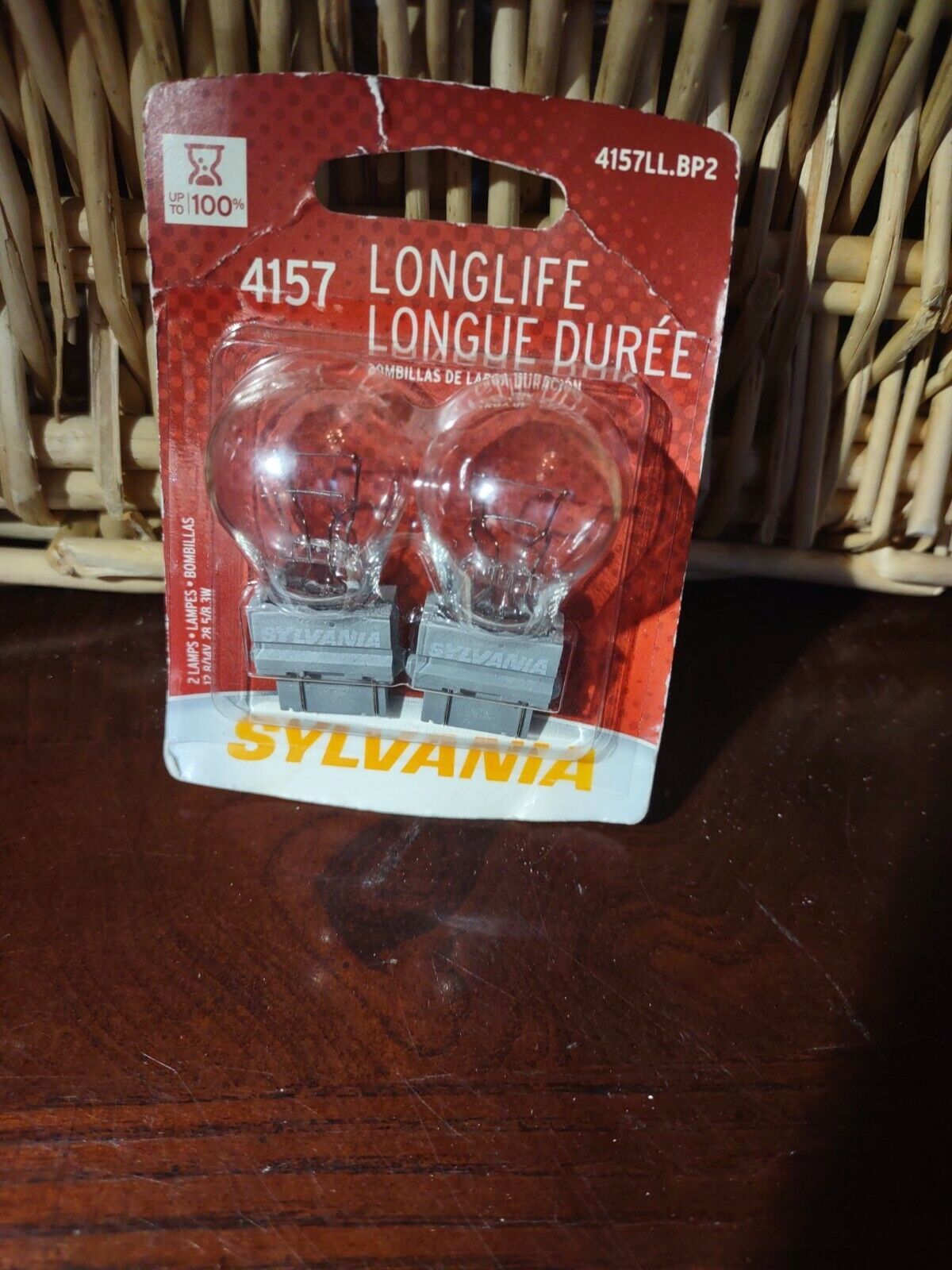 Sylvania Long Life 4157 28.5/8.3W Two Bulbs Brake Stop Tail Park Replace Lamp