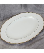 Noritake Salutation Oval Platter 16&quot; Gold Trim - $68.80 CAD