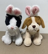 Ganz Soft Spots Plush Stuffed Puppy and Kitty Bunny Imposters Easter No Sound 6&quot; - £9.34 GBP