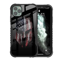 Iphone 13 Pro Max Case For Men Boys, American Flag Spartan Patriotic Design Heav - £18.09 GBP