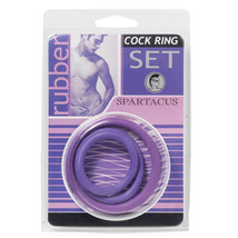 Spartacus Cock Ring Set (3 Rings/Purple) - £15.10 GBP