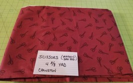 Vintage Cranston Fabric Scissors 4 3/8 Yards Quilting Sewing Maroon Dark Red - £29.59 GBP