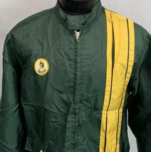 Vintage Green Bay Packers Jacket Vertical Stripe Talon Zipper 60s 70s USA NFL - £47.12 GBP