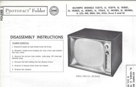 1957 OLYMPIC 1CD73 1TD62 TELEVISION Tv Photofact MANUAL 1CD74 1KD81 1KD8... - $10.88