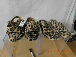 Women&#39;s Bobbie Brooks Faux Fur House slippers with Heel Strap M (8-9) - £8.55 GBP