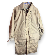 Vtg LL Bean Tan Thinsulate Wool Lined Parka Coat | Mens LARGE | USA Vintage - £66.17 GBP