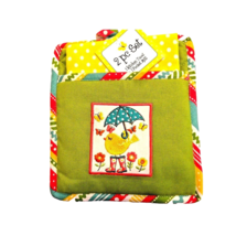 Ritz Chicken Rain Boots Embroidered Pocket Mitt Towel Floral Butterfly U... - $12.58
