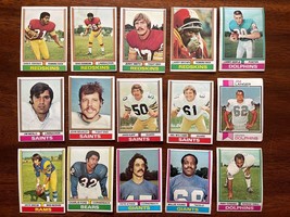 Sports 1974 Topps Vintage Football Cards 15 Total (1 1973) - £11.19 GBP