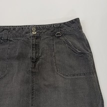 Faded Glory RN#89169 Women's Black Cotton Blend Denim Skirt Pockets Size 16 image 12