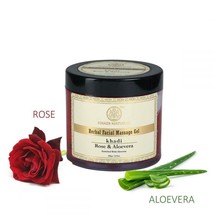 Low Cost Khadi Natural Rose &amp; Aloevera Facial Massage Gel 100 gm Ayurvedic Skin - £12.92 GBP