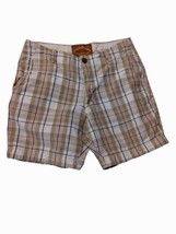 Men&#39;s Size 33 Red Camel Shorts Plaid - $147.62 MXN