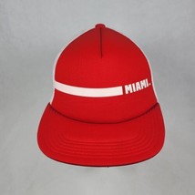 Adidas Snapback MIAMI University OHIO Redhawks FLATBILL Cap HAT Red White - £9.56 GBP