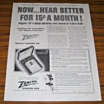 1954 Print Ad Zenith Royal-T Hearing Aids Made in Chicago,Illinois - £11.31 GBP