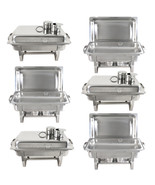 6 PACK CATERING CHAFER CHAFING DISH SETS 8 QT FULL SIZE BUFFET STAINLESS... - £213.42 GBP