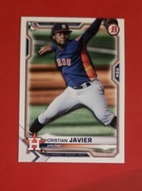 2021 Bowman Cristian Javier Rookie Rc #83 Houston Astros Free Shipping - £1.40 GBP