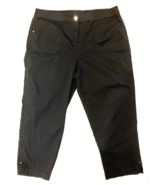 Zenergy By Chicos Capri Pants Womens 2 (Large-12) 34x24 Black Lightweigh... - $19.68