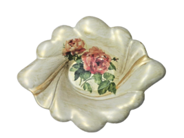 GAC Italian Hand Painted Country Flowers Decorative Rectangular Serving ... - $21.76