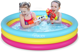 58'' X 13'' Inflatable Kiddie Pool for Kids, Large Dog Pool, Family Back... - $53.74