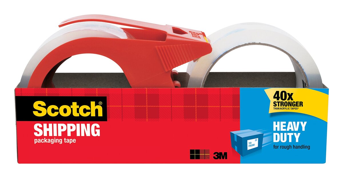 3M Scotch Heavy Duty Shipping Packaging Tape with Dispenser, 1.88 Inch b... - $24.96