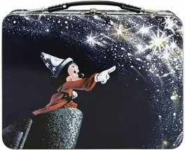 Walt Disney Fantasia Movie Mickey Mouse Large Tin Tote Lunchbox NEW UNUSED - $16.44