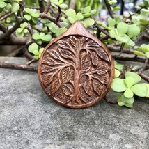Kadamb Wood TREE OF LIFE Carved Handmade Pendant, 55 mm wide 63 mm lengt... - £17.84 GBP