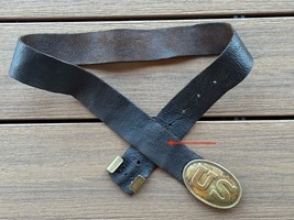 CIVIL WAR, FEDERAL ISSUE, ENLISTED, WAIST BELT AND M1839 U.S. BELT PLATE - $560.78 CAD