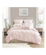 Swift Home Charming Ruched Pintuck Rosette Duvet Cover Set Twin XL T4103396 - $54.40