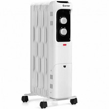 1500W Oil Filled Portable Radiator Space Heater with Adjustable Thermost... - $106.61