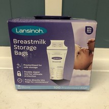 NEW Lansinoh Breastmilk Storage Bags, 100 Count 6oz Milk Bags - £6.19 GBP