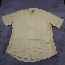 Cabelas Shirt Mens XL Tall Yellow Outfitter Series Short Sleeved Button Up - £18.14 GBP