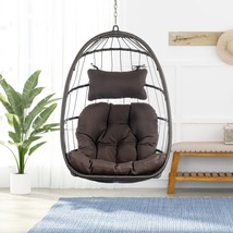 Outdoor Wicker Rattan Swing Chair Hammock Chair Hanging Chair - £140.70 GBP