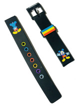 Disney Mickey Mouse Tri-Colore 14mm Gomma Nera Ricambio Cinturino Nuovo - £2.95 GBP