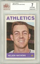 1964 Topps Nelson Mathews #366 BVG Beckett 7 P1253 - $193.44 MXN