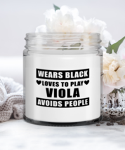 Funny Candle For Viola - Wears Black Loves To Play Avoids People - 9 oz Hand  - £15.71 GBP