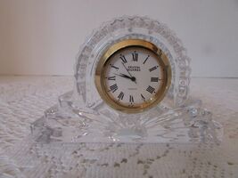CRYSTAL LEGENDS BY GODINGER CRYSTAL VANITY DESK MANTEL CLOCK 3-7/8&quot;W - $9.85