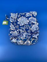 VERA BRADLEY Plastic Lined Summer Ditty Bag Blue Lagoon Drawstring Sack - £13.15 GBP