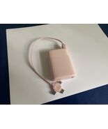 Power Bank 4000mAh Miniso TPB-67A Pink w Multi plug Cable Android IPhone... - $18.95
