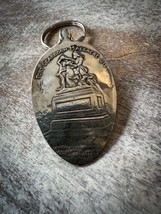 Vintage Sterling Silver Chicago Fort Dearborn Massacre 1812 Spoon Keychain 6cm - £39.25 GBP