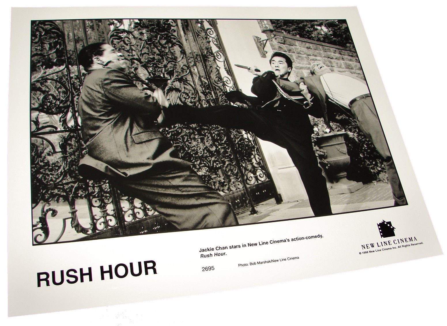 1998 RUSH HOUR Brett Ratner Movie Press Photo Jackie Chan Martial Arts Kick - $9.95