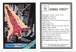 Marvel Universe Series 1 Trading Card #55 Human Torch 1987 Comic Images NEAR MT - £11.39 GBP