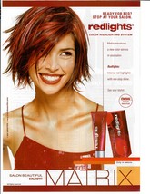 2002 Matrix Print Ad Salon Beautiful At Home Hair Color Model Wearing Al... - $12.55