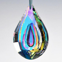 10Pc Chandelier Glass Crystal Lamp Prism Part Hanging Drop Pendant 50mm AB Color - £33.35 GBP