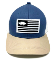 Bass Fishing Usa American Flag Angler Curved Bill Mesh Trucker Snapback Hat Cap - £7.18 GBP