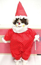 Marjorie Spangler Porcelain The Little Clown 16&quot; Doll  Red Outfit Original Box - £15.02 GBP