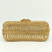 Luxury Champagne Evening Bags and Clutches for Women Formal Party Crystal Purses - $123.59