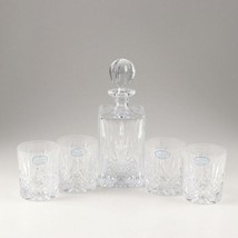 Imperial Estate &quot;Ventana&quot; Crystal 5 Piece Whiskey Set, 1 Decanter, 4 Glasses - £631.21 GBP