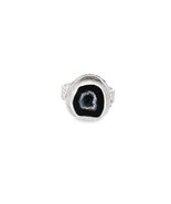 Starborn Agate Geode White Topaz Stone Ring (7.0) - $160.55