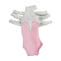 Vintage 1989 Barbie Ice Capades Pink Iridescent Costume Bodysuit 7365 Skating - £4.71 GBP